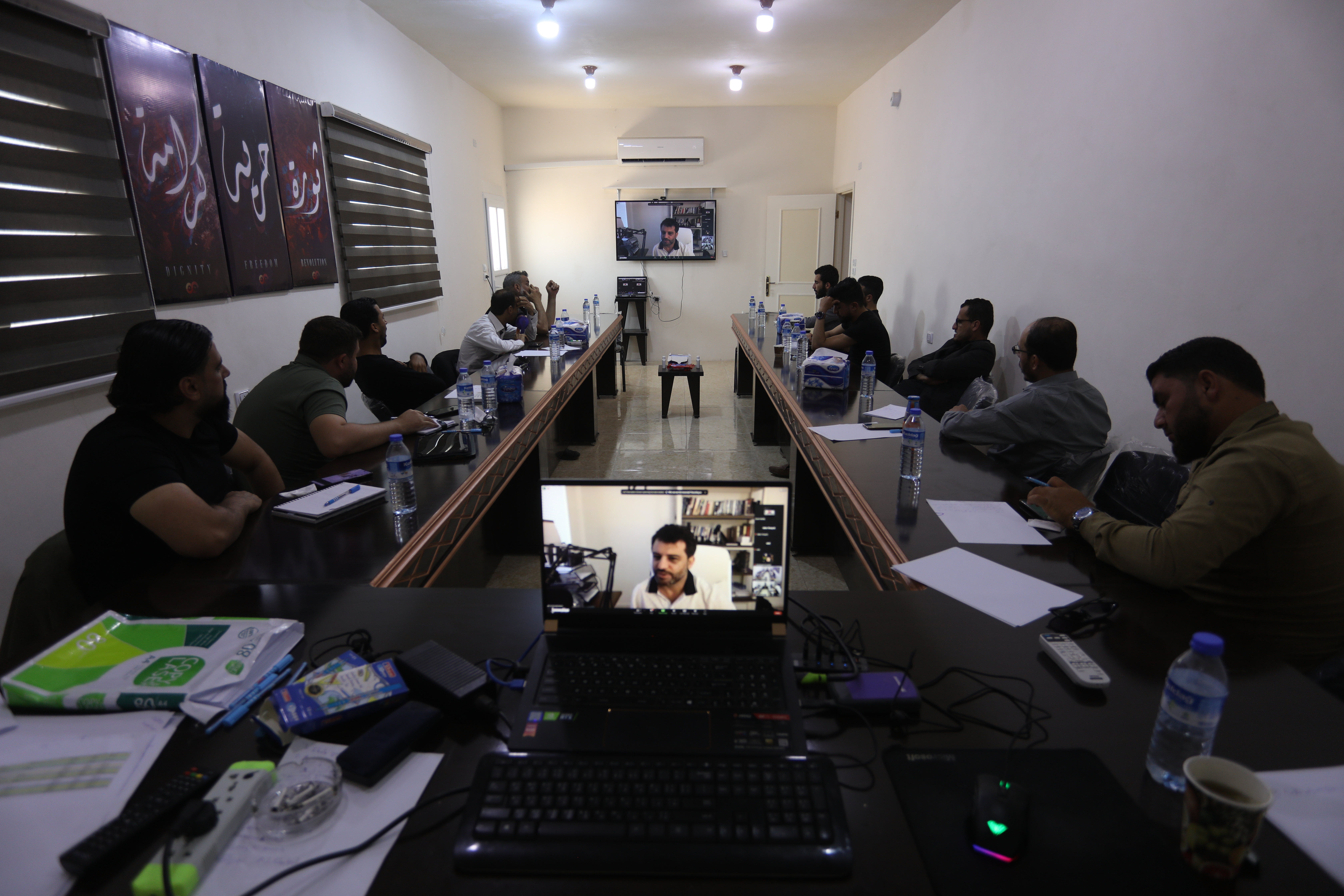 API training session — journalists in session